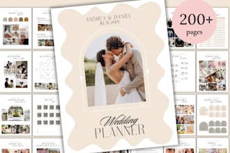 design luxurious wedding planner and card for your big day