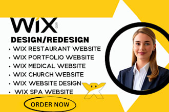 design wix church medical spa restaurant portfolio website