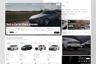 create car rental website, car dealership website cab booking website