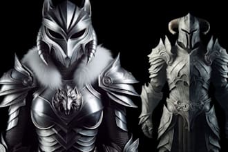 create custom 3d cosplay armor wearable anime cosplay model prop helmet printing