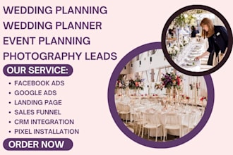 wedding planning leads wedding planner event planning leads photography leads