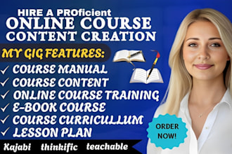 write your online course content course curriculum ebook writing lesson plan ppt