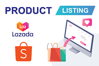 do product listing for shopee, lazada and tiktok
