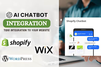 integrate ai chatbot to shopify store chatbot api wix wordpress website on tidio