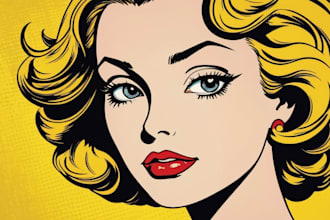 draw pop art or roy lichtenstein style