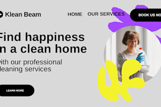 cleaning service website, house cleaning, office cleaning, booking koala website