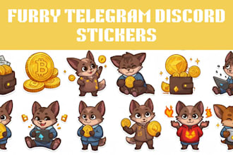 draw furry telegram stickers, furry nsfw animated gif, crypto discord stickers
