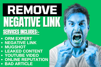 remove negative link, ORM, leaked, mugshot, take down negative links from google