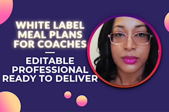 create rebrandable cycle synced meal plans for coaches
