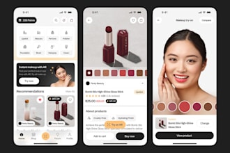 develop  makeup tryon app like youcam makeup, instabeauty, and makeup
