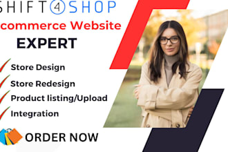 design shift4shop website, redesign shopify store, bigcommerce