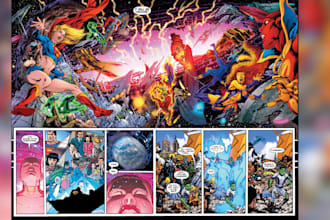 draw superhero character, marvel dc style, graphic novel comic book illustration