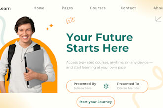 build lms education website elearning website education website online course