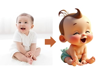 transform 3 images into fun 3d characters for just 5 dollars