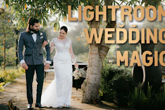 color grade and soft retouch for your wedding or engagement photos