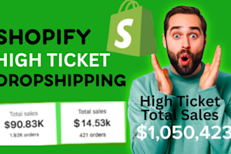 build shopify high ticket dropshipping store do high ticket product research