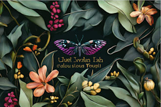 draw an animal and botanical illustration