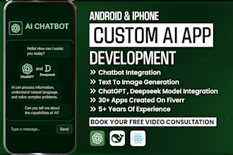 develop chatgpt ai mobile app development ai saas app ai chatbot ai