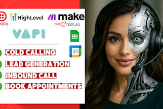 provide you an ai voice agent using vapi n8n make ghl airtable