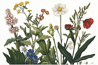 draw botanical illustration art for you