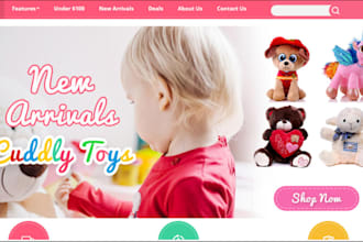 redesign shopify store baby toys website dropshipping