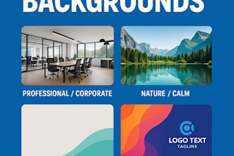 design custom zoom virtual backgrounds for meetings or events