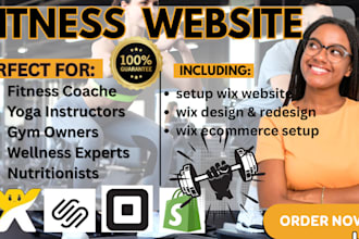 design fitness website, gym website, yoga website, and redesign health website