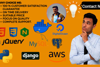 create and custumize any python django project