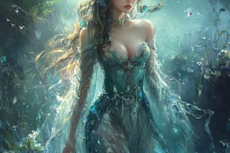 make a character illustration for a video game or fantasy