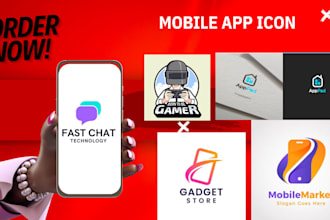 create custom modern app icon or logo for android, ios, and web