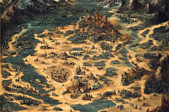 draw  fantasy map, site plan, plat map, site map, neighborhood and  fantasy map