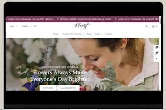 build passive income flower shopify store flower website florist, gift website