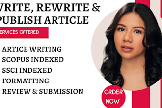 write, publish research articles in ssci scopus indexed peer reviewed journal