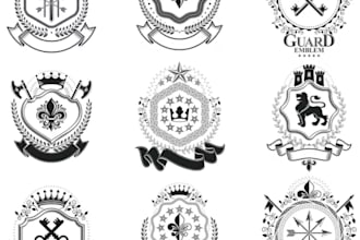 create high quality vintage heraldic logo for your company