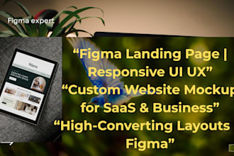 design a responsive figma landing page and website UI UX mockup