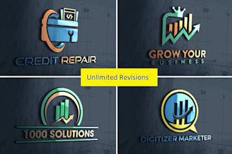 design modern financial accounting investment bank consulting insurance tax logo
