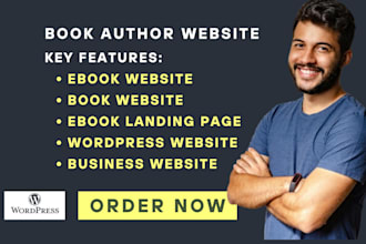 do book author website ebook website, ebook landing page, ecommerce website