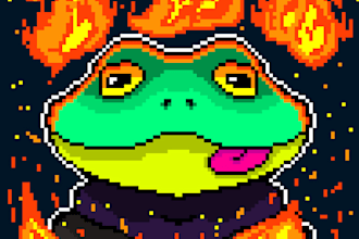 create a pp pixel art based on your oc or fav character