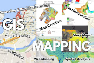 do gis, web map, spatial analysis, 3d map, geospatial, arcgis, qgis tasks