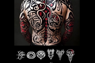 design a polynesian maori tribal tattoo