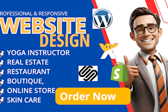 design real estate, restaurant, boutique, yoga and education wordpress website