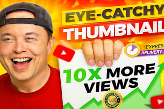 design amazing attractive clickbait youtube thumbnail in 3hr