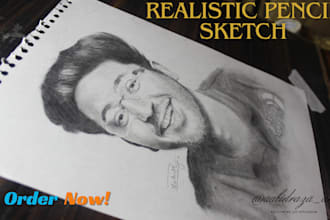 draw a realistic pencil sketch by hand from your photo