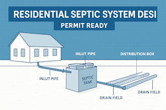 advanced septic system plans with site layout and grading