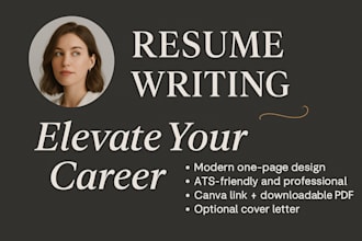 deliver a modern, recruiter ready resume with canva