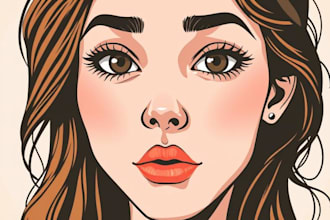 draw vector portrait or face illustration from your photo