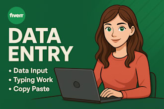 do excel data entry, copy paste, convert PDF, web research
