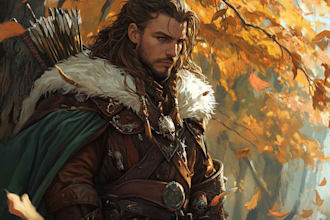 do a dnd and d and d character art illustration for you