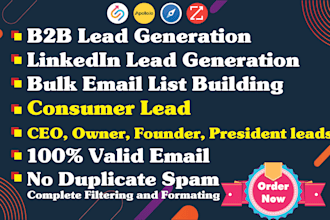 do b2b lead generation, linkedin leads, business leads, bulk email list building