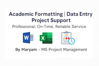 create project timelines, reports, virtual assistant, academic help and PPT